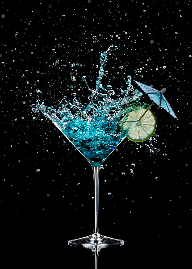 Ice in Blue Cocktail